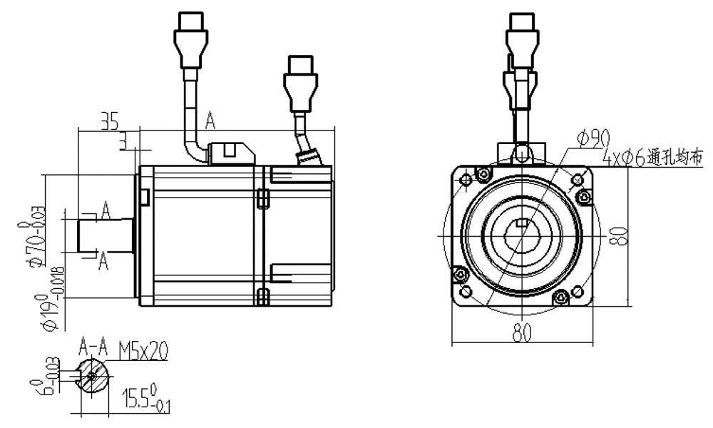 New AC Servo Motor and Driver Kit with Canopen System 200W 400W 600W 750W 0.75kw 0.4kw 1kw 1.2kw AC Servo Pulse Drive for Printing Machine Robot