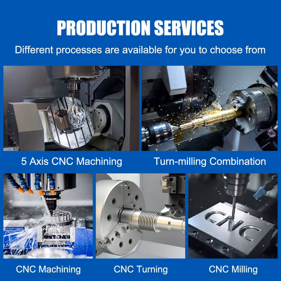 Tour de fraisage CNC à 5 axes de précision personnalisée OEM usinant des services de pièces de tournage en aluminium en métal